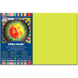 Pacon Corporation 103425 Pacon® Tru-Ray Sulphite Construction Paper, 12"x18", Brilliant Lime, 50 Sheets image.