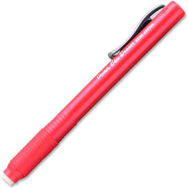 Pentel Clic Retractable Eraser, Refillable, Red Barrel