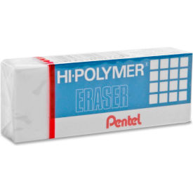 Pentel Hi-Polymer Eraser, Large, Nonabrasive, White