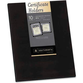 Southworth Company PF18 Southworth® Certificate Holder, PF18, 12" X 9-1/4", 10/Pk, Black image.