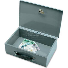 Sparco Products 15502 Sparco Steel Insulated Cash Box 15502 Keyed Lock, 12-13/16"W x 8-5/16"D x 3-13/16"H, Gray image.