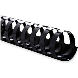 Sparco Products SPR18003 Sparco Plastic Binding Spines 1-1/2" 320 Sheet Capacity Black 100 Pack image.