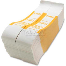 Sparco Products BS1000WK Sparco Color-Coded Quick Stick Currency Band BS1000WK 1000 in 10 Bills Yellow, 1000 Bands/Pack image.