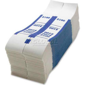 Sparco Products BS100WK Sparco Color-Coded Quick Stick Currency Band BS100WK 100 in Dollar Bills Blue, 1000 Bands/Pack image.