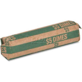Sparco Products TCW10 Sparco Flat Coin Wrapper TCW10, 5 Dimes Capacity, Price Pack of 1000 image.