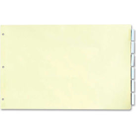 Stride, Inc. 62200 Stride Insertable Index Divider, 11"x17", 5 Tabs, Manila/Clear image.