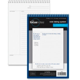 Tops Business Forms 90222 Tops® Steno Notebook, 15 lb, Project Ruled, 6"x9", 80 Sheets, White image.