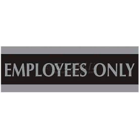 US Stamp amp Sign Employees Only Sign 4760 3 X 9 BlackSilver