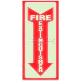U.S. Stamp & Sign 4793 U.S. Stamp & Sign Glow In The Dark "Fire Extinguisher" Sign, 4793, 4" X 13", Red/White image.