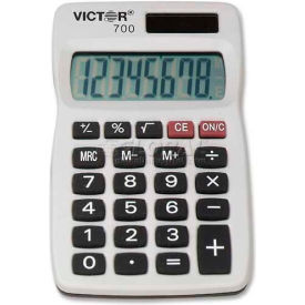 Victor Technologies 700 Victor® 8-Digit Handheld Calculator, 700, 2-1/4" X 4" X 1/4", Grey image.