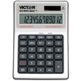 Victor Technologies 99901 Victor® 12-Digit Calculator, 99901, Hybrid Power, 4-5/8" X 6-1/2" X 1-3/4", White image.