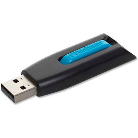 Verbatin America, Llc 49176 Verbatim® 49176 Store n Go V3 USB 3.0 Flash Drive, 16 GB, Blue image.