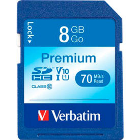 Verbatim® 96318 Premium SDHC Memory Card UHS-I Class 10 8 GB Blue