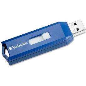 Verbatin America, Llc 97087 Verbatim® 97087 USB 2.0 Flash Drive, 4 GB, Blue image.