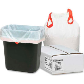 Sp Richards WBI1DK200 Bulk Tall Kitchen Drawstring Trash Bags - White, 13 Gallon, 0.9 Mil, 200/Box image.