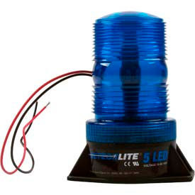 TVH Parts SY361005-B-LED Meteorlite™ 5 High-Profile Strobe Light SY361005-B-LED - 12-80 Volts - Permanent Mount - Blue image.