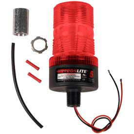 TVH Parts SY361005P-R-LED Meteorlite™ 5 High-Profile Strobe Light - 12-80 Volts - Pipe Mount - Red - SY361005P-R-LED image.