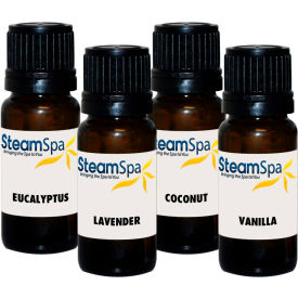 Spa World Corporation G-OIL4 SteamSpa G-OIL4 Essential Essence Pack, 4-10ml Bottles For Steambaths image.