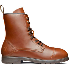 Xena Workwear Spice Women's Safety Work Boots Steel Toe 7"H Size 10.5 Mystic Dune Brown