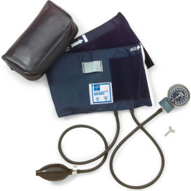 Medline Industries, Inc MDS9413 Medline MDS9413 Handheld Aneroid Sphygmomanometer, Large Adult Cuff, Blue image.
