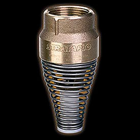 Strataflo Products Inc. 200-150 1-1/2" FNPT Brass Foot Valve with Buna-S Rubber Poppet image.