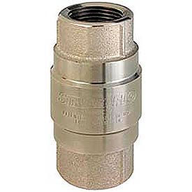 Strataflo Products Inc. 2400-050 1/2" FNPT Nickel-Plated Brass Check Valve with Stainless Steel Poppet image.
