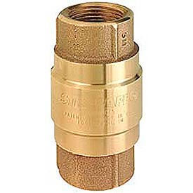 Strataflo Products Inc. 400-100 1" FNPT Brass Check Valve with Stainless Steel Poppet image.