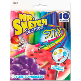Sanford 1905313 Mr. Sketch® Scented Stix Watercolor Markers - Fine Point - 10 Pack image.