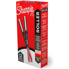 Sanford 2093226 Sharpie® Roller Ball Stick Pen, 0.5mm, Red Ink. 12/PK image.