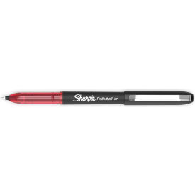 Sanford 2101304 Sharpie® Roller Ball Stick Pen, 0.7mm, Red Ink, 12/PK image.