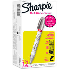 Sanford 2107617 Sharpie® Paint Marker, Oil Based, Medium, Silver Ink image.