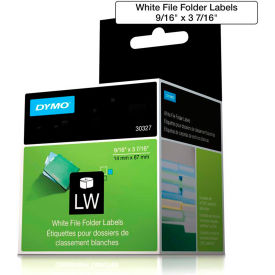Sanford 30327 DYMO® LW File Folder Labels, 1-up 9/16" x 3 7/16" Black on White image.