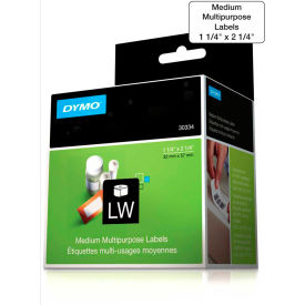 Sanford 30334 DYMO® LW Multi-Purpose Labels, Medium 2 1/4" x 1 1/4" Black on White image.