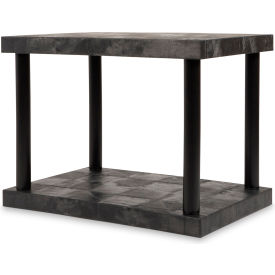 SPC Industrial™ DuraShelf™ 2 Shelf Solid Top 36"W x 24"D x 27"H Black