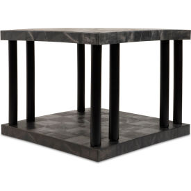 SPC Industrial™ DuraShelf™ 2 Shelf Solid Top 36"W x 36"D x 27"H Black