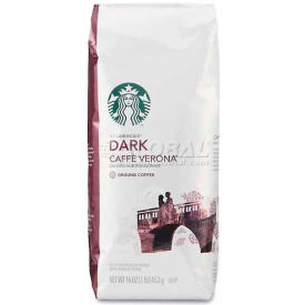 Starbucks Coffee Company SBK11018131 Starbucks® Dark Cafe Verona Ground Coffee, Regular, 16 oz. image.