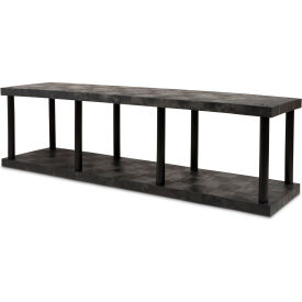 SPC Industrial™ DuraShelf™ 2 Shelf Solid Top 96"W x 24"D x 27"H Black