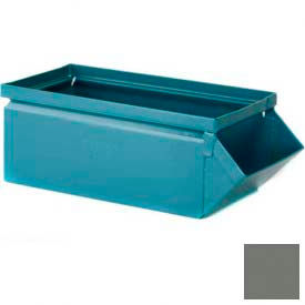 Stackbin Corporation 1-0SB-GY Stackbin® 4-1/2"W x 8"D x 4-1/2"H Steel Bin Hopper Front Container, Gray image.