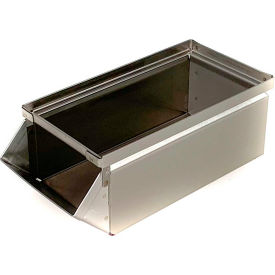 Stackbin Corporation 1-1SB-SS Stackbin® Stainless Steel Stacking Hopper Front Container, 5-1/2"W x 12"D x 4-1/2"H image.