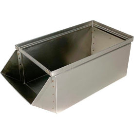 Stackbin Corporation 1-3SB-SS Stackbin® Stainless Steel Stacking Hopper Front Container, 9"W x 18-3/4"D x 7-1/2"H image.