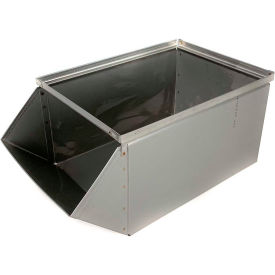 Stackbin Corporation 1-4SB-SS Stackbin® Stainless Steel Stacking Hopper Front Container, 12"W x 20-1/2D x 9-1/2"H image.
