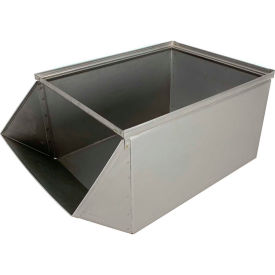 Stackbin Corporation 1-5SB-SS Stackbin® Stainless Steel Stacking Hopper Front Container, 15"W x 24"D x 11"H image.
