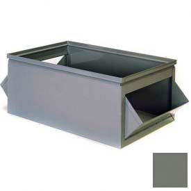 Stackbin Corporation 1-881-GY* Stackbin® Steel Bin 1-881 - 10"W x 20"D x 8"H Double Steel Hopper Box, Gray image.