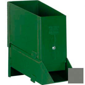 Stackbin Corporation 2-A10-H10-GY Stackbin® 4-1/2"W x 8"D x 7-3/4"H Steel Assembly Bin With Hopper, Gray image.