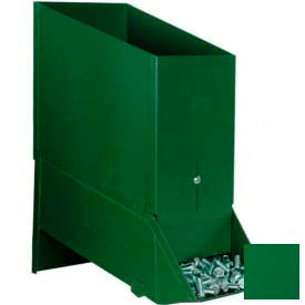 Stackbin Corporation 2-A12-H12-GN Stackbin® 6-1/2"W x 12"D x 12-1/2"H Steel Assembly Bin With Hopper, Green image.