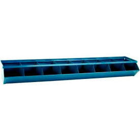 Stackbin Corporation 3-0SSBL Stackbin® Steel Sectional Hopper Bin, 8 Compartments, 37"W x 8"D x 4-1/2"H, Blue image.