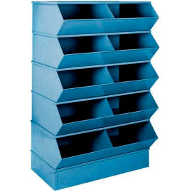 Stackbin Corporation 3-2SBBL Stackbin® 3-2SBBL 6" High Section Bases For 37"W x 15-1/2"D Bins, Blue image.