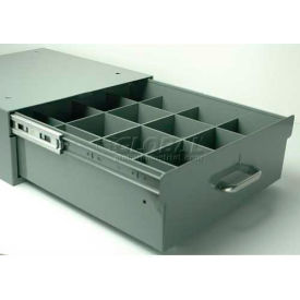 Stackbin Corporation 4-RB16-12-GY Stackbin 12 Compartment Divider Kit, 14"W x 16"D, Gray image.