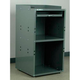 Stackbin Corporation 4-SCO-BL Stackbin Open Computer Cabinet, 27"W x 24"D x 42"H, Blue image.