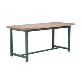Stackbin Corporation A7230-1000-GY Stackbin 1000 Series Workbench, Ash Square Edge, 72"W x 30"D, Gray image.